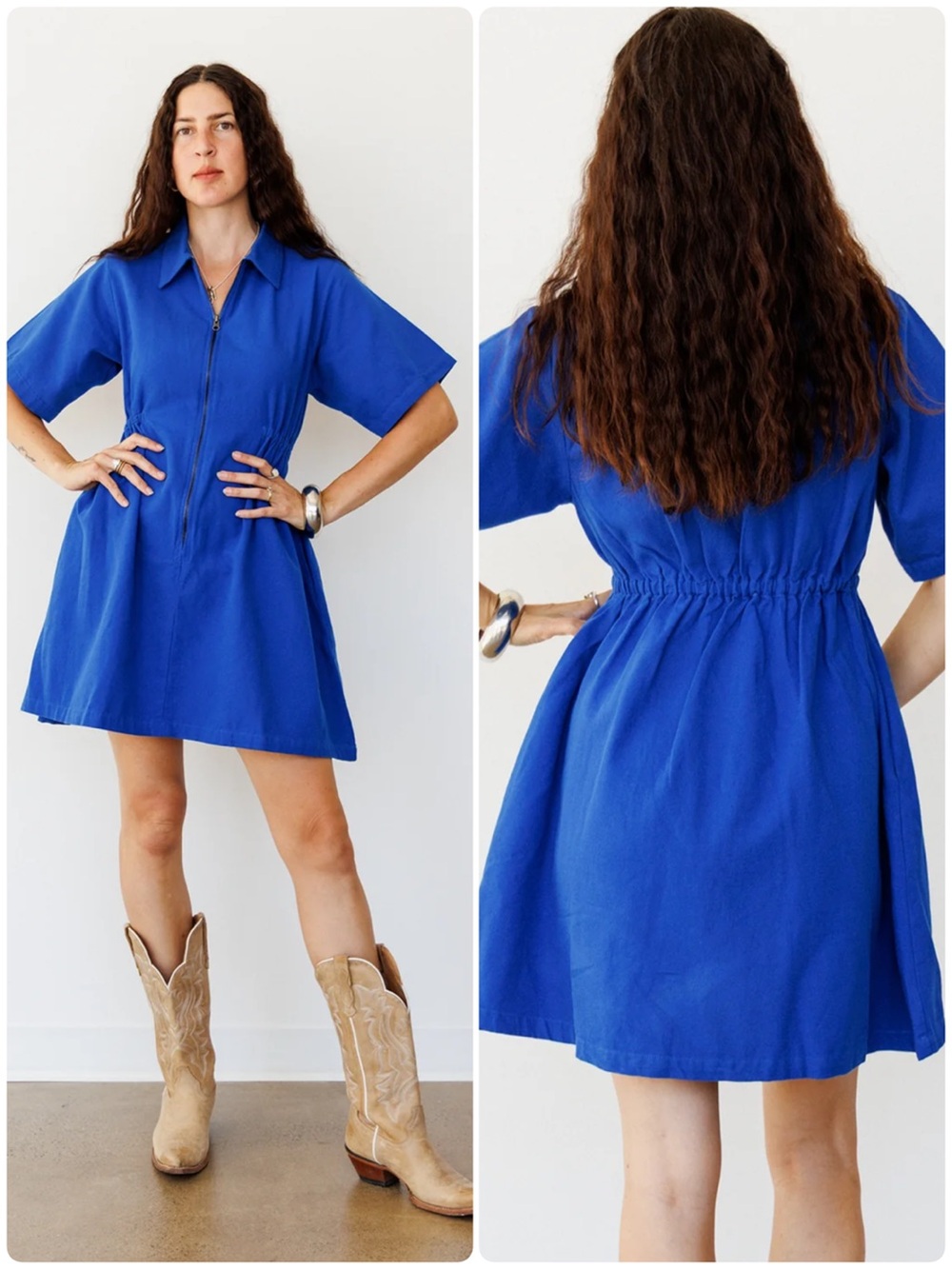 Noble Utility Dress Cobalt Blue Short Size XS